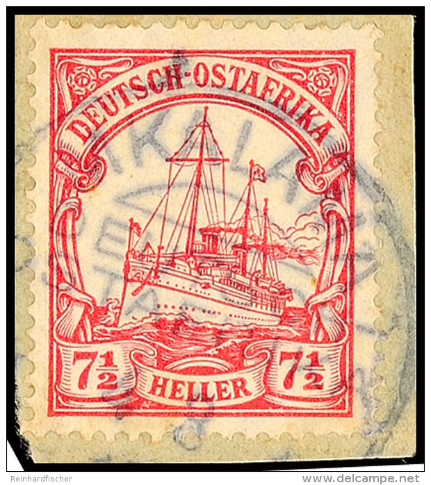 MKALAMA 4 8, Klar Auf Briefst&uuml;ck 7&frac12; H. Kaiseryacht, Gepr. Bothe, Katalog: 32 BSMKALAMA 4 8, Clear... - África Oriental Alemana