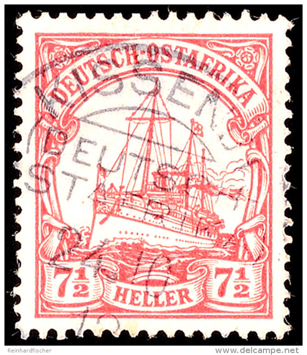 KISSENJI 24 10 13 Klar Und Zentrisch (fast Vollst&auml;ndig) Auf 7&frac12; Heller Kaiseryacht Mit Wz., Arge 225.-,... - África Oriental Alemana