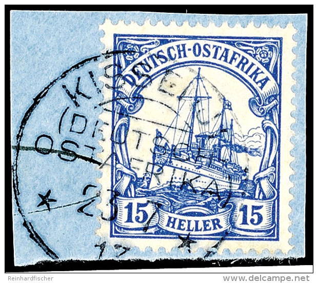 KISSENJI 23.7 13, Klar Fast Vollst&auml;ndig Auf Briefst&uuml;ck 15 H. Kaiseryacht, Katalog: 33 BSKISSENJI 23.... - África Oriental Alemana