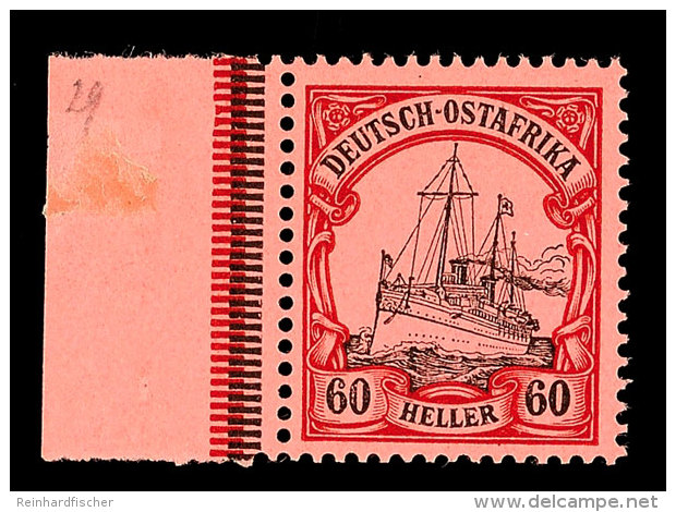 60 Heller Tadellos Postfrisch, Tiefst Gepr. Pauligk BPP, Mi. 150,-, Katalog: 29 **60 Lighter In Perfect... - África Oriental Alemana