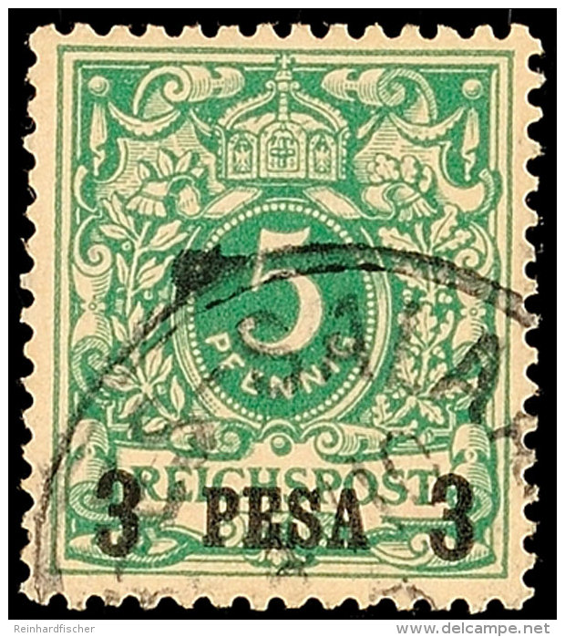 3 Pesa Auf 5 Pfg, Aufdruck In Type I, Tadellos Gestempelt, Mi. 60.-, Katalog: 2I O3 Pesa On 5 Pfg, Overprint In... - África Oriental Alemana