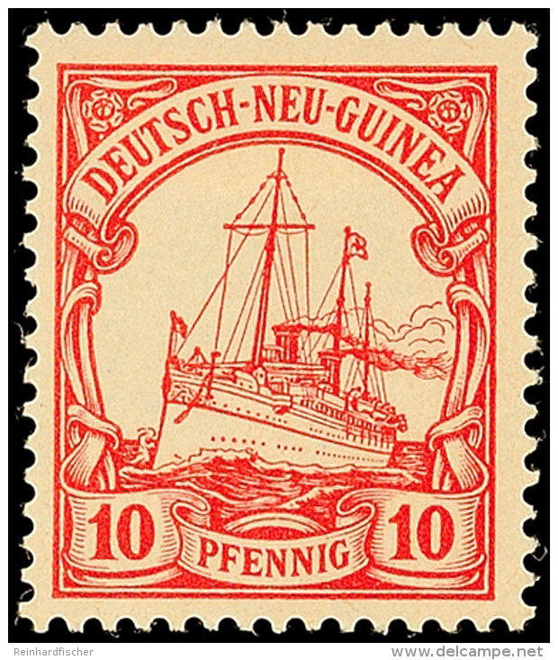 10 Pf. Rot Ohne Wasserzeichen Tadellos Ungebraucht, Mi. 25.-, Katalog: 9 *10 Pf. Red Unwatermarked In Perfect... - Nueva Guinea Alemana