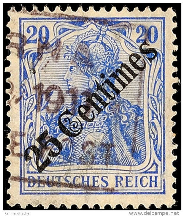 SMYRNA 1911, Arge Type 5 Mit Sternen, Sog. Rosinenstempel Auf 25 C. Auf 20 Pf. Germania, Katalog: 50 OSMYRNA... - Turquia (oficinas)