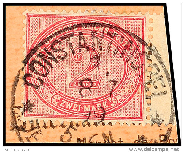 2 Mark In F-Farbe Tadellos Auf PA, Gepr. Steuer BPP, Mi. 180.-, Katalog: V37f BS2 Mark In F Colour In Perfect... - Turquia (oficinas)