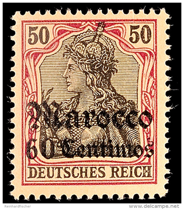 60 C. Auf 50 Pf. Tadellos Postfrisch, Mi. 70.-, Katalog: 28 **60 C. On 50 Pf. In Perfect Condition Mint Never... - Marruecos (oficinas)