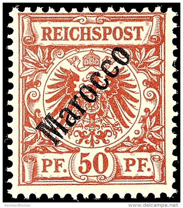 Nicht Ausgegeben: 50 Pfg Ohne Neue Wertangabe, Tadellos Postfrisch, Mi. 400.-, Katalog: VI **Not Issued: 50 Pfg... - Marruecos (oficinas)