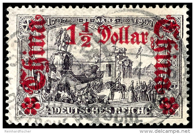 1905, 1 1/2 $ Auf 3 M. In Besserer A-Z&auml;hnung, Tadellos, Gepr. Bothe BPP Und Pauligk, Mi. 150,--, Katalog: 36A... - China (oficinas)