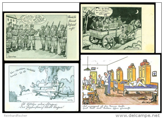 1938-1943, 19 Verschiedene Color Jux-Karten, Fast Alle Gelaufen, &uuml;berwiegend S/w,  Vom Spezialverlag Horn,... - Otros & Sin Clasificación