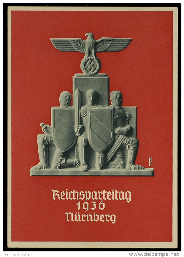 1936 Festpostkarte Zum Reichsparteitag Der NSDAP Mit Entsprechenden Maschinenstempel, Tadellos  BF1936... - Otros & Sin Clasificación