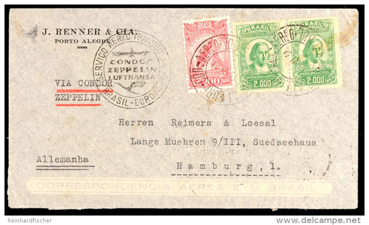 1934, 2. SAF, Brasilianische Post, Brief Nach Hamburg, Katalog: Si.252A BF1934, 2. SAF, Brazilian Post, Cover... - Otros & Sin Clasificación