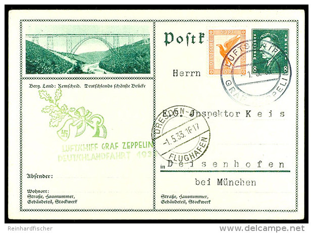 1933, Deutschlandfahrt, Bordpost, Abwurf Dresden, Bild-GSK "Berg. Land: Remscheid. Deutschlands Sch&ouml;nste... - Otros & Sin Clasificación