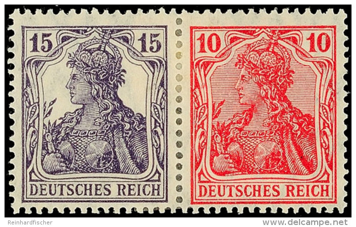 15 + 10 Pfg Germania, Ungebraucht, Mi. 180.-, Katalog: W13 Aa *15 10 Pfg Germania, Unused, Michel 180.-,... - Otros & Sin Clasificación