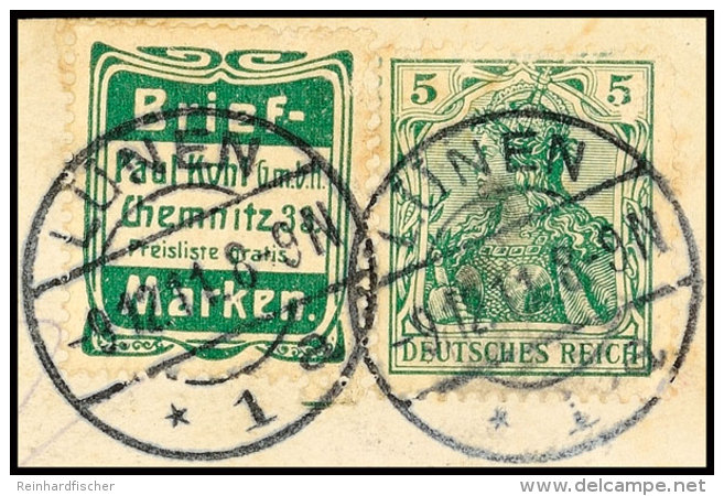 Briefmarken Kohl/ 5 Pf., Waag. Zusammendruck Auf N, Einige Z&auml;hne Getrennt Und Zahnfehler, Mi.... - Otros & Sin Clasificación