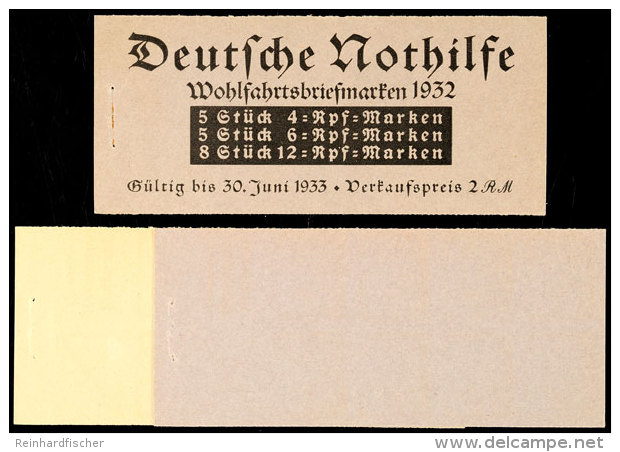 Nothilfe 1932 Heftchendeckel Mit Zwischenblatt, Katalog: MH31 Help In Need 1932 Booklet Cover With Interleaving... - Cuadernillos