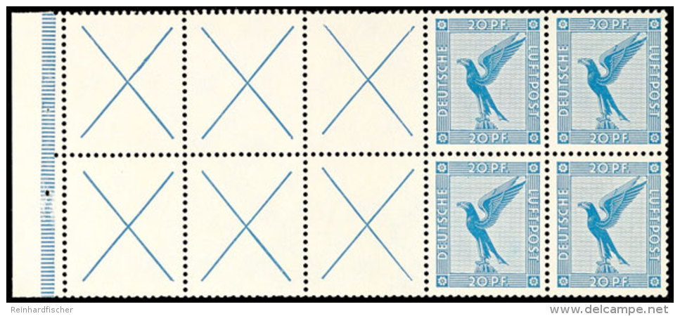 Flugpost 1931, Markenheftchen ONr. 3, Postfrisch, Aufgetrennt (ohne Klammer, 1 Blatt Luftpost-Klebezettel... - Cuadernillos