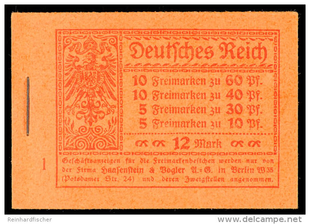 1921, Germania, Markenheftchen ONr. 1, Komplett Mit Durchgez&auml;hnten R&auml;ndern, Postfrisch (Deckel Kleiner... - Cuadernillos