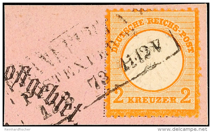 2 Kr. Orange Mit Ra3 "FRANKFURT A.M./ POSTEXPED/ 13.3.73", Auf Briefst&uuml;ck, Tadellos, Gepr&uuml;ft Krug BPP,... - Otros & Sin Clasificación