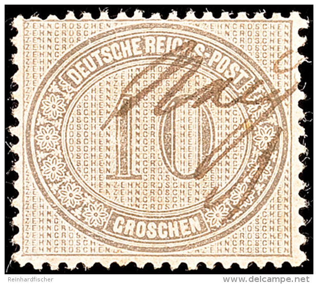 10 Gr. Mit Federzugentwertung Tadellos, Gepr. Anke, Mi. 220.-, Katalog: 12 O10 Gr. With Pen Cancellation In... - Otros & Sin Clasificación