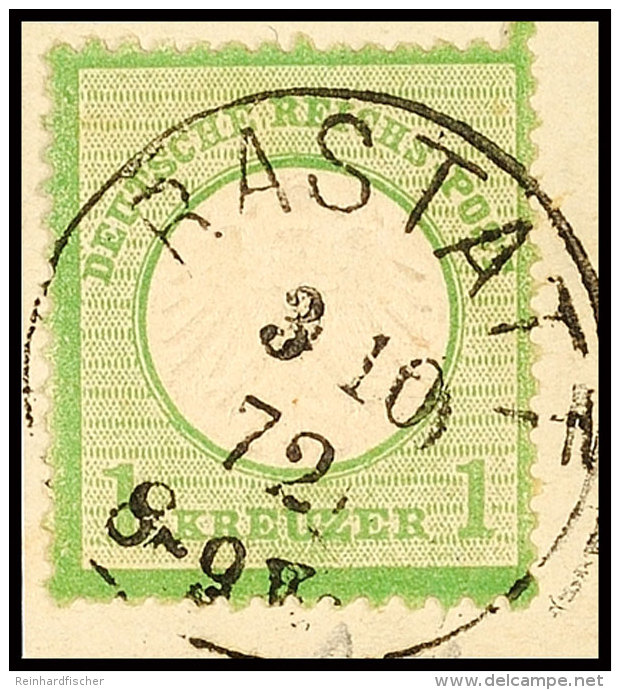 1 Kr. Gr&uuml;n Mit EKr. "RASTATT 3.10.72", Auf Briefst&uuml;ck, Tadellos, Mi. 70,- +, Katalog: 7 BS1 Kr. Green... - Otros & Sin Clasificación