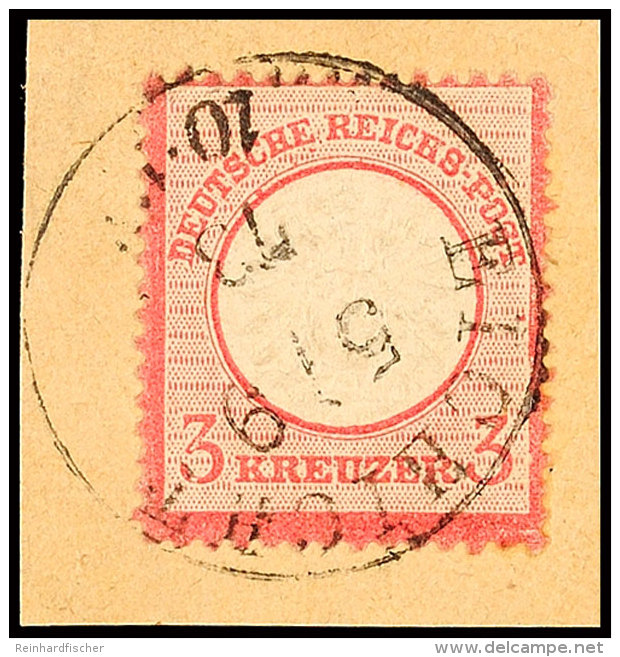 "EICHICHT 5/9 73", Auf D.R. 3 Kr. Gro&szlig;er Brustschild, Auf Briefst&uuml;ck, Tadellos, Katalog: DR25... - Otros & Sin Clasificación