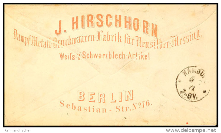 1 Gr. Rosa, Waager. Paar Auf Briefkuvert, Mit K1 "BERLIN P.E.15. 5 8 71" (KBHW 412) Nach Hamburg, R&uuml;cks.... - Otros & Sin Clasificación