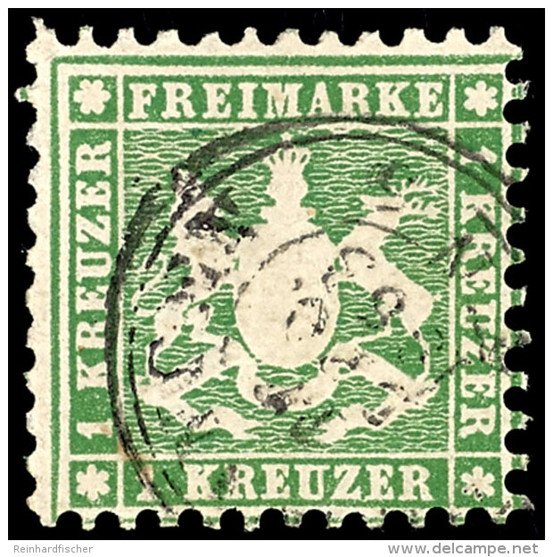 1 Kr Dunkelgr&uuml;n Tadellos Gestempelt, Kabinett, Mi. 120,--, Katalog: 25b O1 Kr Dark Green Neat Cancelled,... - Otros & Sin Clasificación