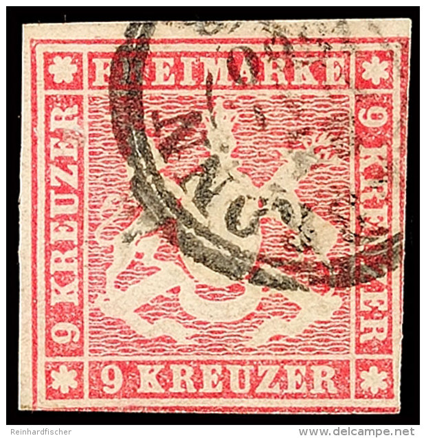 9 Kr Karmin Tadellos Gestempelt, Kabinett, Mi. 100.-, Katalog: 14a O9 Kr Carmine Neat Cancelled, Superb In... - Otros & Sin Clasificación