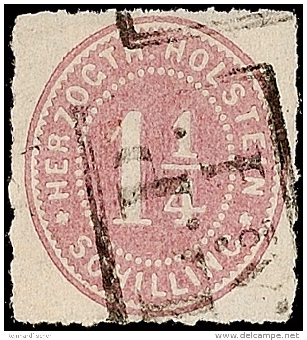 "L.P. No. 4", Klar Und Fast Komplett Auf 1 1/4 S. Lebhaftbraunpurpur Durchstochen, Pracht, Katalog: 20 OL. P.... - Schleswig-Holstein