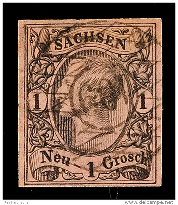 60 - "ELSTER", Klar, Fast Zentrisch A. 1 Ngr. Johann, Katalog: 9II O60 - "magpie", Clear, Almost Centered On 1... - Saxe