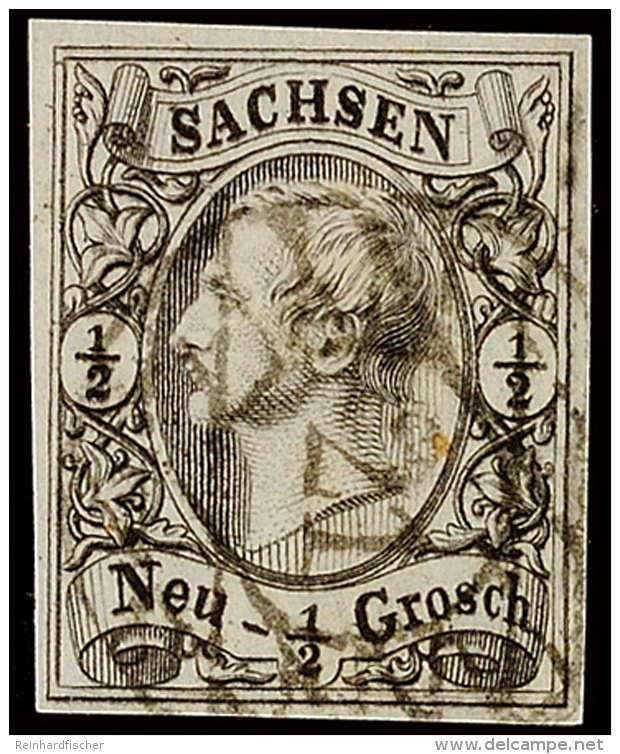 "21" - Pirna, Klar Auf Tadelloser 1/2 Ngr. K&ouml;nig Johann I. In Type I, Bestens Gepr. Rismondo BPP, Katalog: 8I... - Saxe