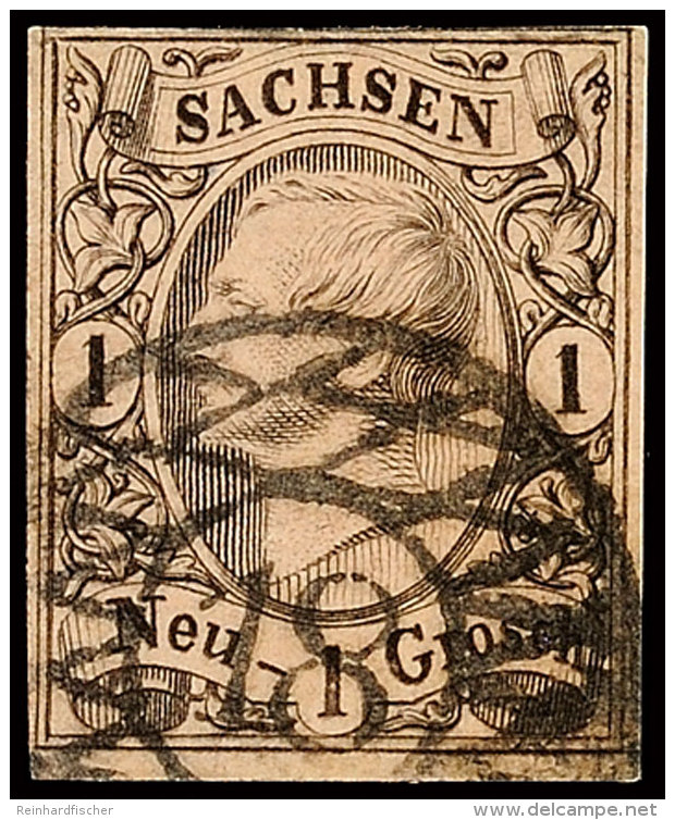 "18" - Grossenhain, Klar Auf 1 Ngr. K&ouml;nig Johann I. In Type I, Bestens Gepr. Rismondo BPP, Katalog: 9I O18... - Saxe