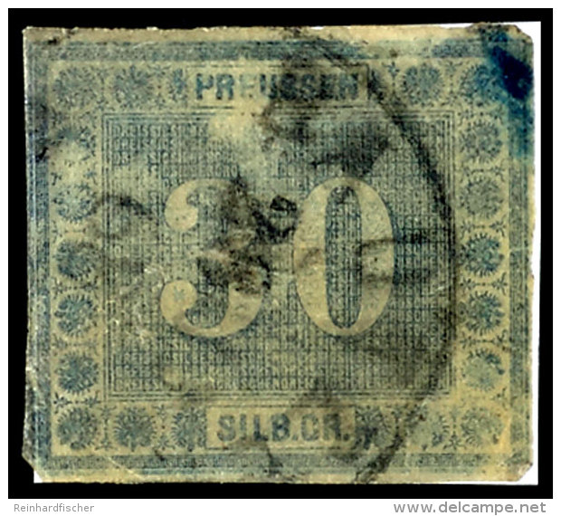 30 Gr Gr&uuml;nlichblau Tadellos Gestempelt, Mi. 280,--, Katalog: 21 O30 Gr Greenish-blue Neat Cancelled,... - Otros & Sin Clasificación