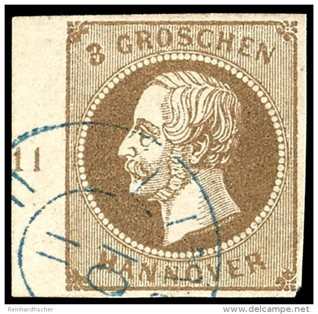 3 Gr. Mit Linkem Rand Und Reihenz&auml;hler "11", Pracht, Katalog: 19a O3 Gr. With Left Margin And Row Number... - Hanovre