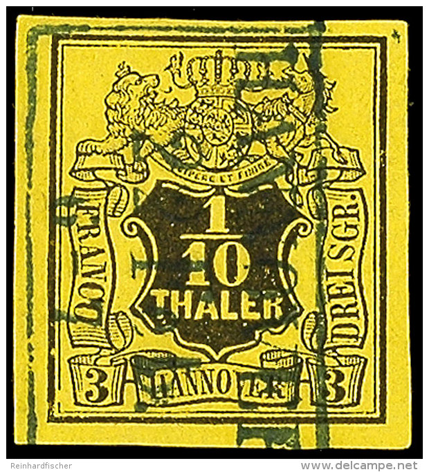1/10 Thaler Gestempelt, Kabinettst&uuml;ck, 75,-, Katalog: 5 O1 / 10 Thaler Used, Extremely Fine Copy, 75,-,... - Hanovre