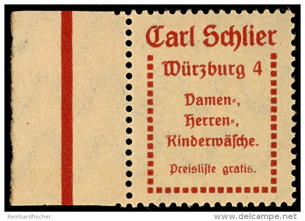 Reklamefeld "Carl Schlier, W&uuml;rzburg 4, Damen-, Herren-, Kinderw&auml;sche, Preisliste Gratis", Tadellos... - Otros & Sin Clasificación