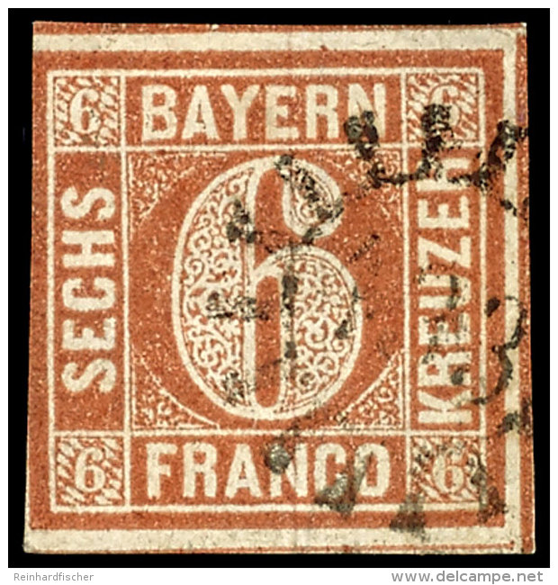 6 Kr. In Type I Tadellos Gestempelt, Links Minimal Ber&uuml;hrt, Sonst Breitrandig, Mi. 300,--, Katalog: 4I O6... - Otros & Sin Clasificación