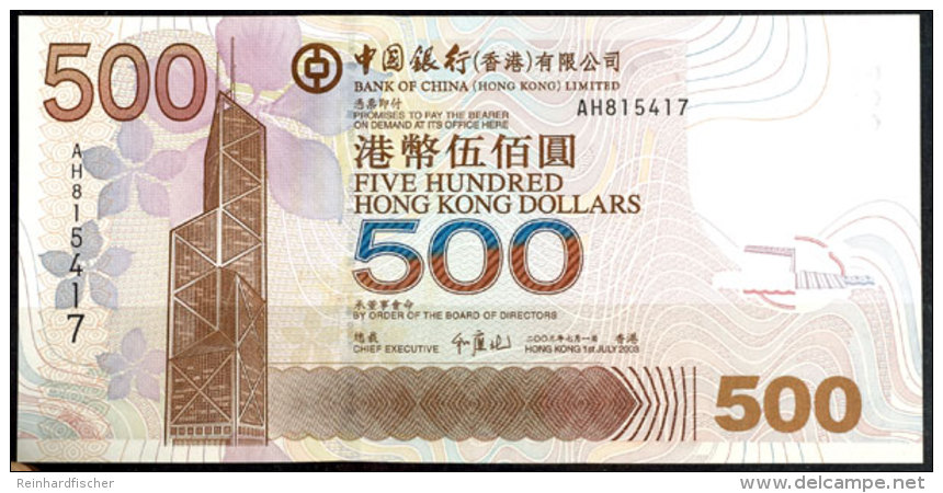 Hongkong, 500 Dollars, 2003, Seriennummer AH815417, Kassenfrisch, Erhaltung I., Katalog: Pick 338a IHong Kong,... - Otros & Sin Clasificación