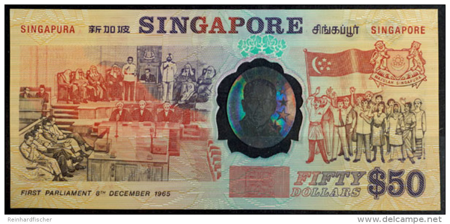 Singapur, 50 Dollars, 1990, Silber Hologramm Von Yusof Bin Ishak, Seriennummer A 107515, Kassenfrisch, Erhaltung... - Otros & Sin Clasificación