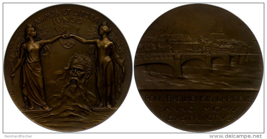 Schweiz, Bronzemedaille (Durchmesser Ca. 61mm, 87,32g),1905, Von H. Frei, Auf Die Errichtung Der Br&uuml;cke... - Otros & Sin Clasificación