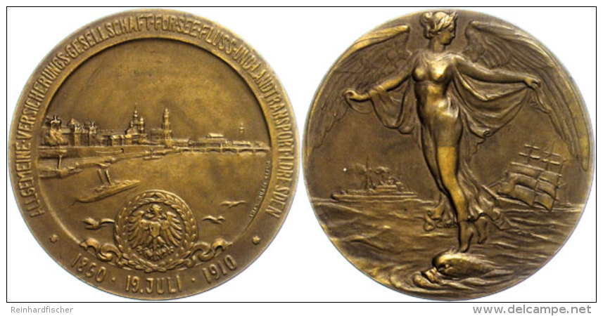 Dresden, Bronzemedaille (Durchmesser Ca. 60mm, 83,11g),1910, Auf Das 50-j&auml;hrige Bestehen Der Allgemeinen... - Otros & Sin Clasificación