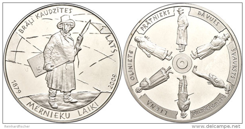 1 Lats, 2007, 130 Jahre Novelle - Mernieku Iaiki, KM 102, Sch&ouml;n 105, Im Etui Mit Kapsel Und Zertifikat,... - Letonia