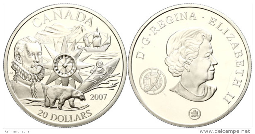 20 Dollars, 2007, 4. Internationales Polarjahr 2007 - 2009, KM 737, Sch&ouml;n 718, Im Etui Mit OVP Und Zertifikat,... - Canada