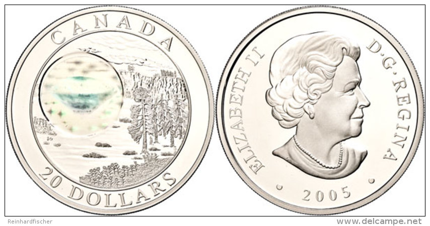 20 Dollars, 2005, Kanadische Naturwunder - Diamonds (Kiegramm), KM 562, Sch&ouml;n 626, Im Etui Mit OVP Und... - Canada