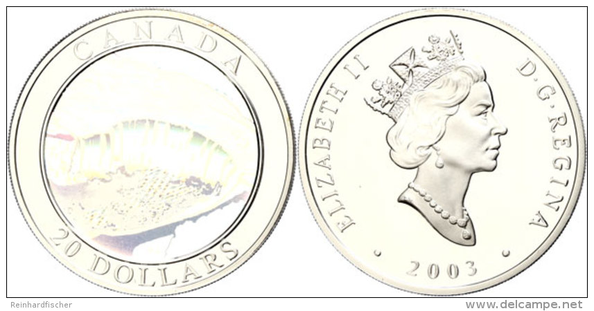 20 Dollars, 2003, Naturwunder - Niagaraf&auml;lle (Kinegramm), KM 482, Sch&ouml;n 495, Im Etui Mit OVP Und... - Canada