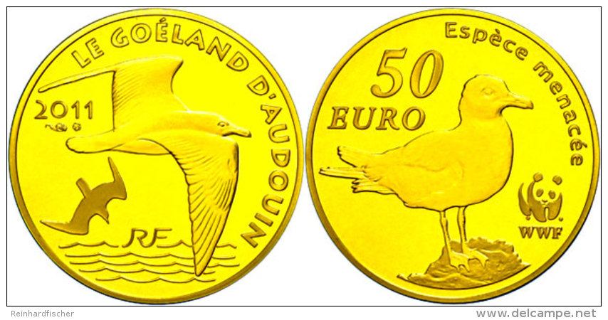 50 Euro, Gold, 2011, 50 Jahre Wildlife Fund - Korallenm&ouml;we, KM 1807, Sch&ouml;n 1214, Im Etui Mit OVP Und... - Otros & Sin Clasificación