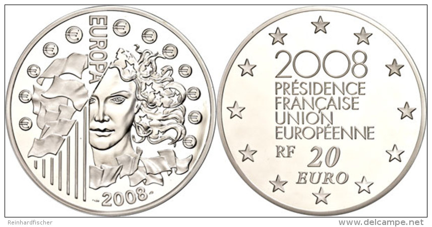 20 Euro, 2008, Europ&auml;ische W&auml;hrungsunion, KM 1529, Sch&ouml;n 963, Im Etui Mit OVP Und Zertifikat, Nr.... - Otros & Sin Clasificación