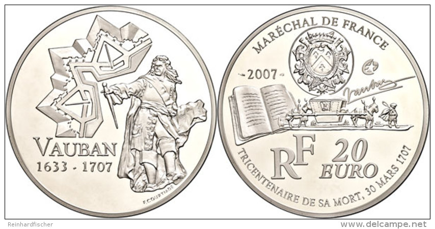 20 Euro, 2007, Sebastian Le Prestre De Vauban, KM 1464, Sch&ouml;n 912, Im Etui Mit Zertifikat (ohne OVP), Nr. 258... - Otros & Sin Clasificación