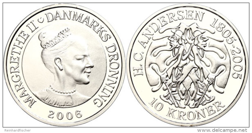 10 Kronen, 2006, Die Geschichte Vom Schatten, KM 909, Mit Zertifikat In Ausgabeschatulle, PP.  PP10 Coronas,... - Dinamarca