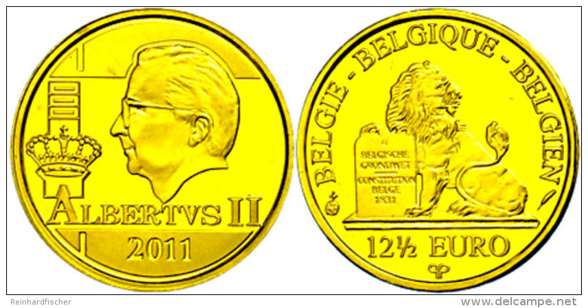 12,5 Euro, Gold, 2011, Baudouin K&ouml;nig Von Belgien, KM 293, Sch&ouml;n 278, Im Etui Mit Kapsel Und Zertifikat,... - Otros & Sin Clasificación