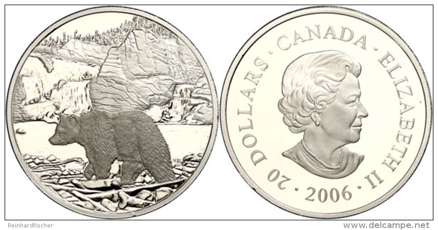 20 Dollars, 2006, Kanadischer Nationalparks - Eisb&auml;r, KM 663, Sch&ouml;n 676, Im Etui Mit OVP Und Zertifikat,... - Otros & Sin Clasificación
